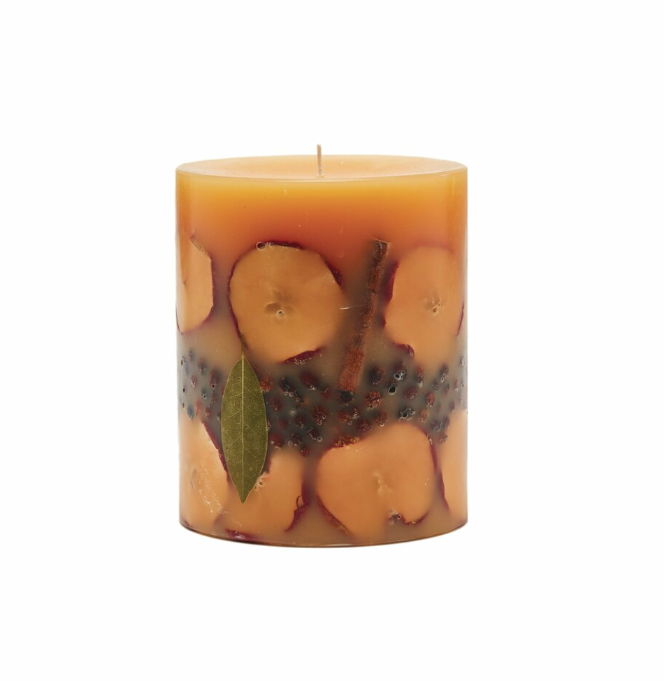 Rosy Rings Signature Collection Spicy Apple Botanical 4.5 x 5.5 Pillar Candle