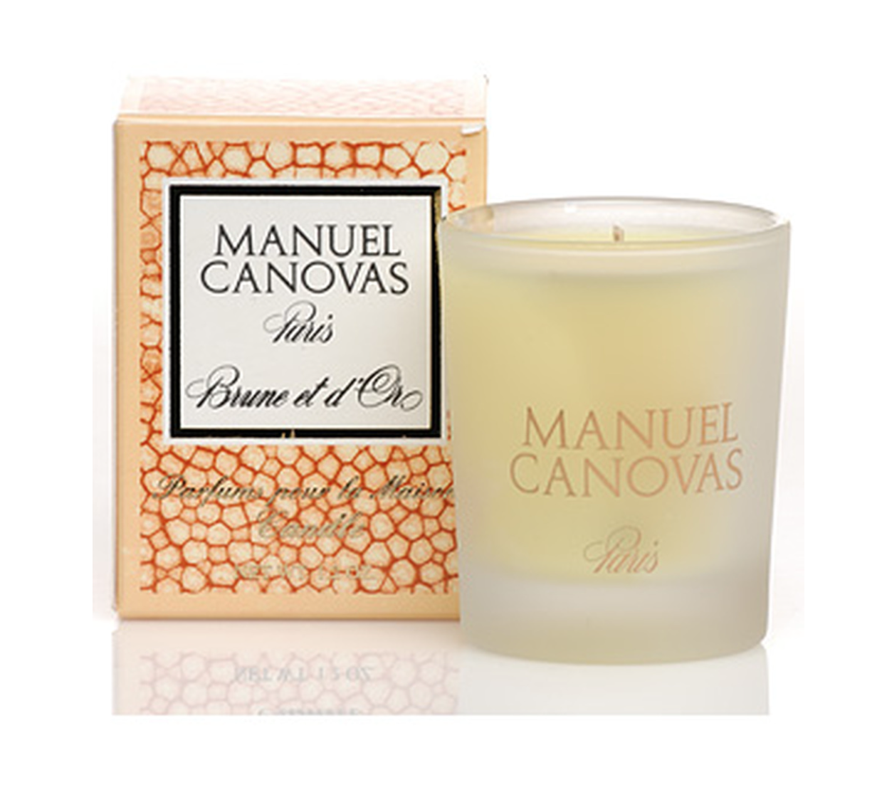 MANUEL CANOVAS BRUNE ET D'OR MEDIUM CANDLE